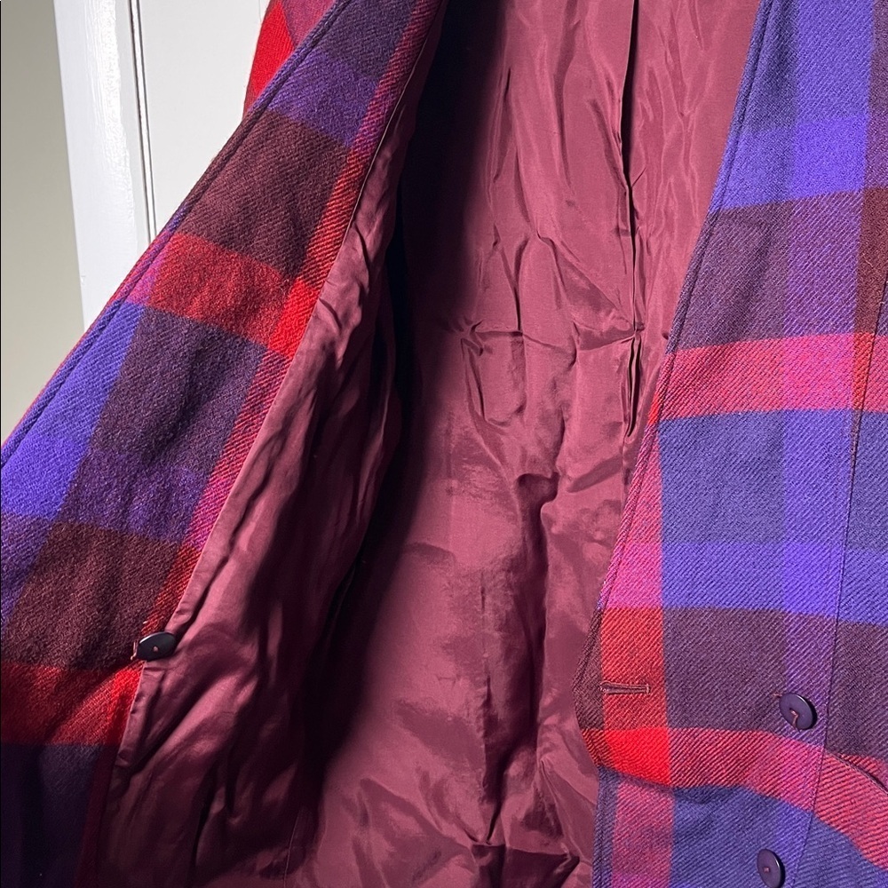 Vintage Appointments 100% Wool Plaid Blazer Size 6 Made in Japan - Picture 4 of 9